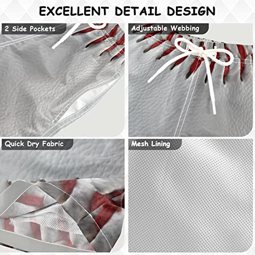 visesunny Boys Swim Trunks Toddler Swim Shorts Baseball 3D Print Little Boys Bathing Suit Swimsuit Toddler Boy Swimwear3