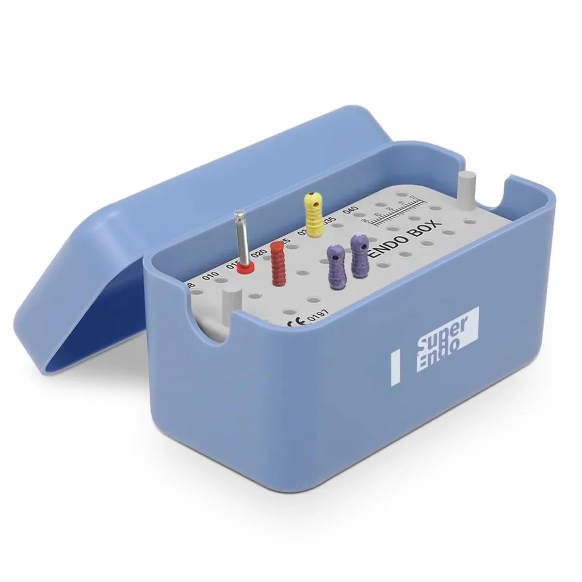 SuperEndo EndoBox – Autoclavable 40-Hole Endodontic File Holder with Built-in Ruler | Dental File Organizer for Hygienic & Precise Storage | Endodontic Instrument Box