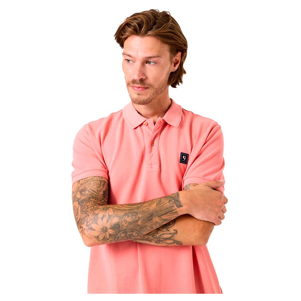 Garcia De La Cruz Men's Pink Garcia Z1105 Short Sleeve Polo Xl
