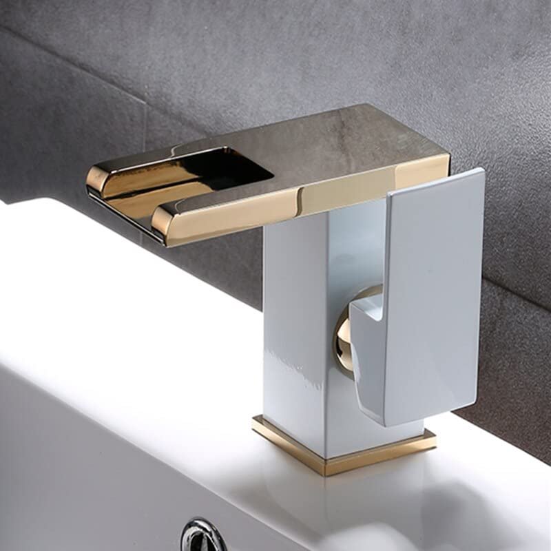 Grifo para lavabo con agua templada y LED que cambia de color al fluir