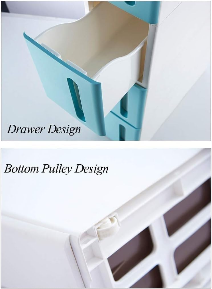 Storage Bins Sleeve Cabinet Narrow Can Be Stacked Multi-Layer Drawer Bathroom Rack Bedroom Living Room(Green)