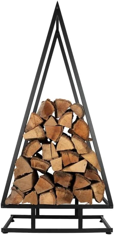 - Eminence Lifestyle Firewood Rack, Metal Christmas Tree Log Holder, Firewood Storage, Fireplace Accessory, New Year's Gift