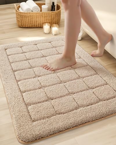 COLOR&GEOMETRY Bath Mat 44 x 76 cm, Extra Soft Absorbent Microfiber