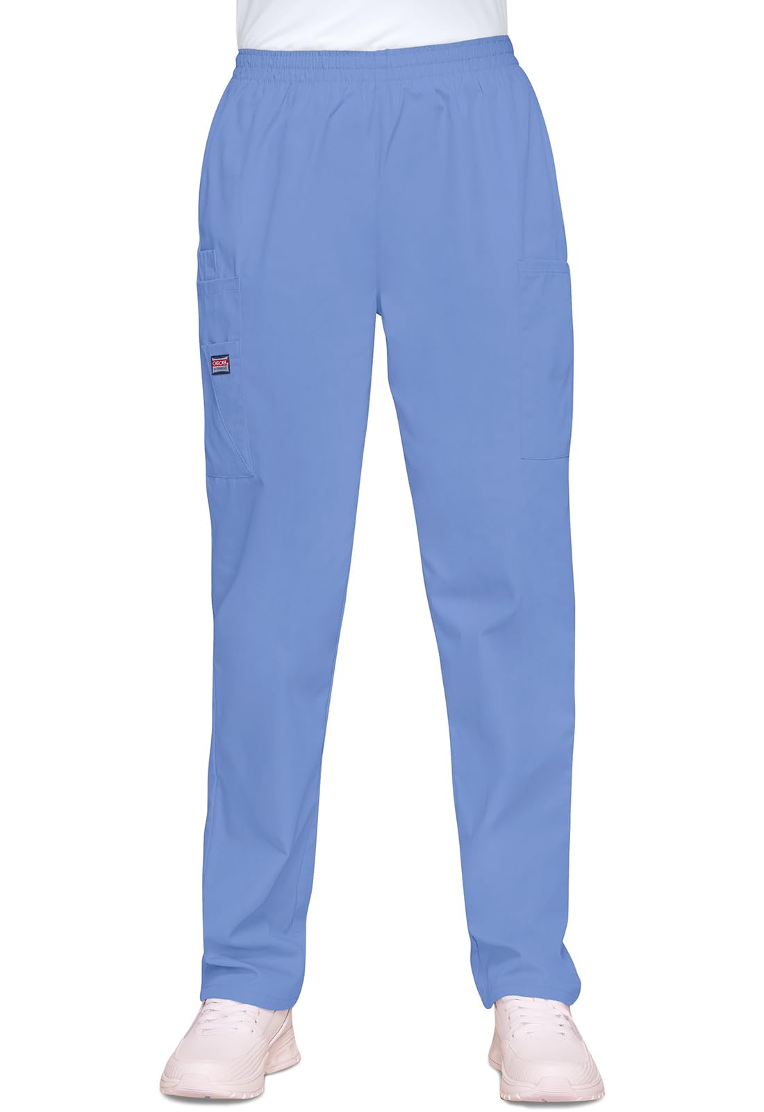Cherokee Scrubs for Women Cargo Pant Natural Rise Tapered Pull-On Bottom with 4 Pockets, Fade Resistant Fabric - 4200