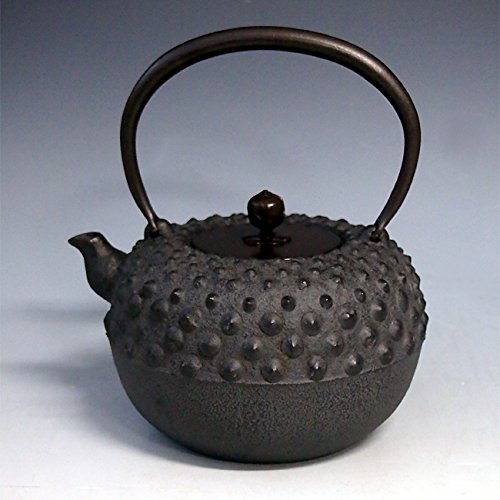 Amazon | 【日本製・証明書付き】【海外対応可】平丸鬼霰鉄瓶 菊地政光