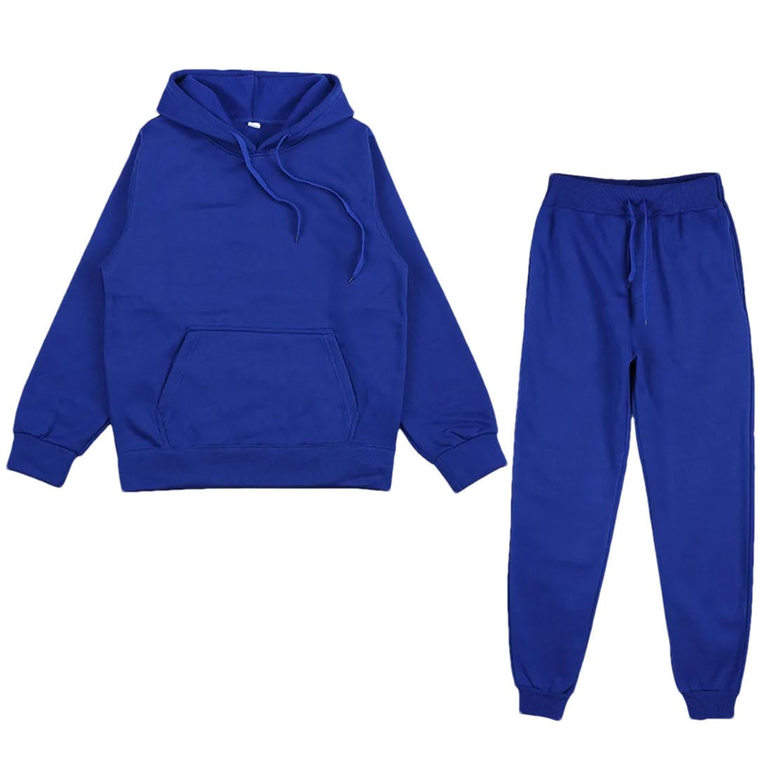 Womens Activewear 2 Piece Set Long Sleeve Pullover Top Jogging Pants Track Suit Loose Versatile Fitness Suit