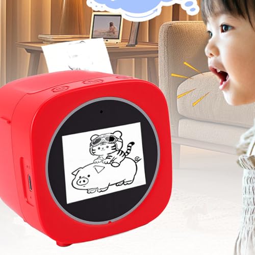 Image of Bewinner AI Voice Control Sticker Printer, Inkless Thermal Sticker Maker Machine Portable AI Image Generation Mini Label Printer with 2.4 Inch HD Screen Bluetooth DIY Doodle Print for