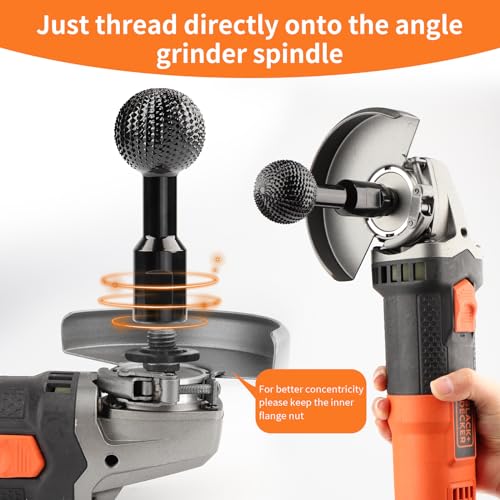 Boounyatin Sphere Rotary Burr With 5/8-11 Threads For 4 1/2 And 5 Inch Angle Grinder thumb #2