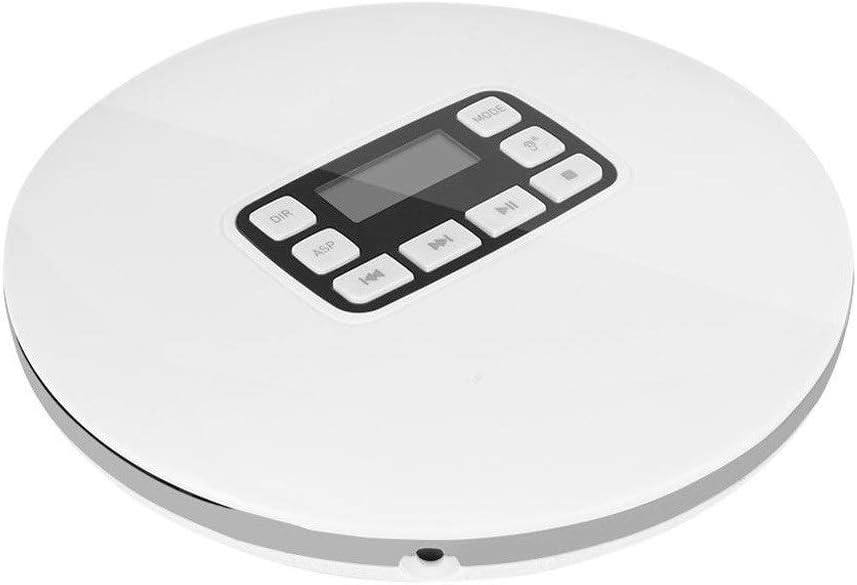 Portable CD Player Boombox with USB Charging Headphone Jack LED Display MP3 HiFi Player Prenatal Education Machine (Color : Black) (White)