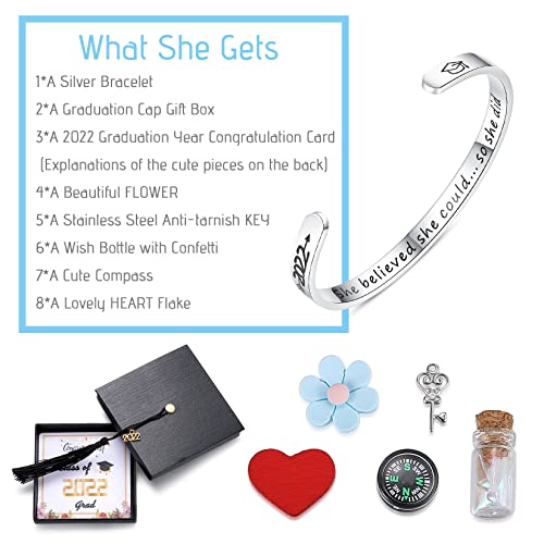 Sam & Lori Graduation Gifts For Her 2022 High School College Senior Women Bracelet Jewelry Graduate Teen Girl Nursing Masters Degree Class Grade Best Friend Presents Daughter Sister Kindergarten Mom #TOP2