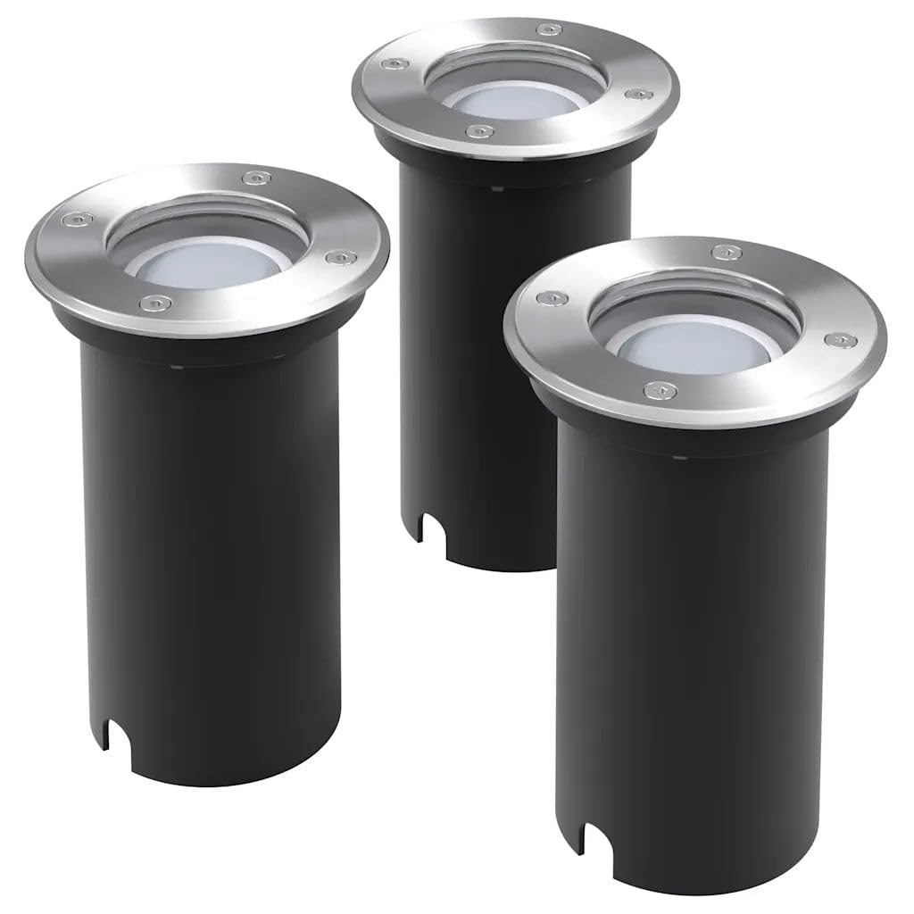 Helloshop26 3er Set LED Einbauleuchten Außen 10,8x15cm Wetterfest Modern Aluminium silber 02_0045867