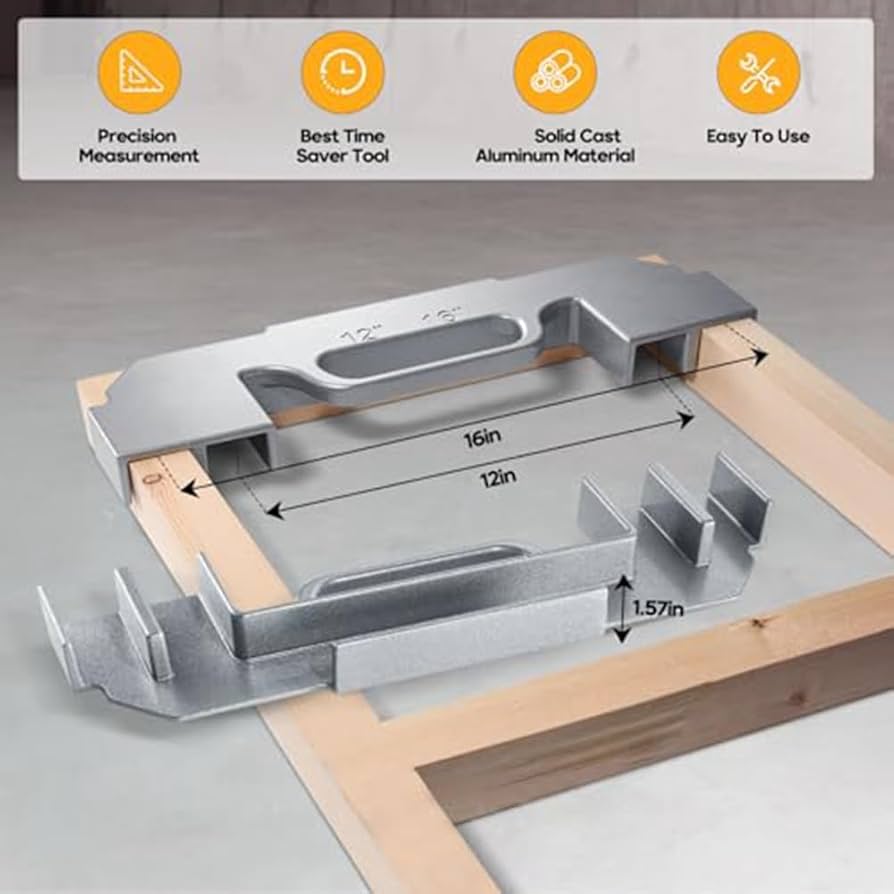 PHOU Framing Tools,16 Inch On-Center Stud Layout Tool,100% Cast