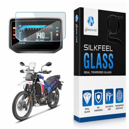 Image of TEMPERED GLASS For Hero Xpulse 210 2026 Facelift || 4.3-inch Color TFT Display Protector For Top Model || Anti Scratch | Smudge & Water Resistant | 9H Hardness | Bubble Free Installation || Xpulse210 Digital Instrument Console Full Screen Guard Protective Accessory || [REAL GLASS. NOT PLASTIC]