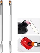 2 Pcs Nail Brushes for Gel Nails,2 in 1 Polymer Gel Dual-Ended Tool for Poly UV Gel Acrylic Nails Extension