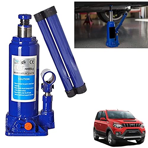 autokaar Heavy Duty CAR Jack Hydraulic Bottle Jack 3 TON Capacity RED/Blue/Black for NUVOSPORT