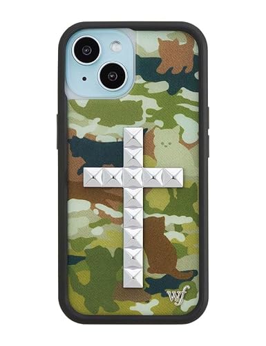 Wildflower Cases - iPhone 15 Compatible - Stud Cross Cat Camo