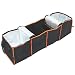 Super Heavy-Duty Collapsible 4-Compartment Auto Trunk Organizer Cooler Made of 600D Pack Cloth with 2 Insulated Sections Provides Folding Storage for Groceries in Your Car Truck or SUV