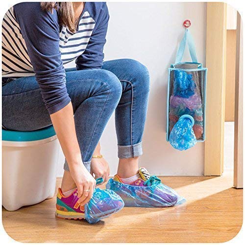 Image of Wall Mounted Foldable Hanging Mesh Garbage Collector, Net Storage Polythene Breathable Grocery Shopping Cloth Bags Kitchen Plastic Container Trash Carrier Bag Holder Organizer For Kitchen Home Use.