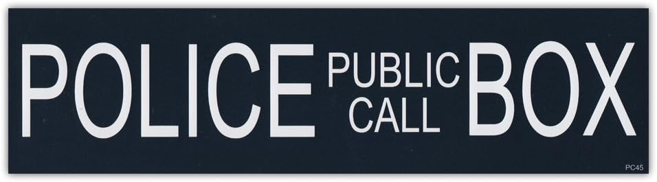 Giant Size! - Police Public Call Box Tardis Sticker Decal | Doctor British Who TV Show - 15" x 4"