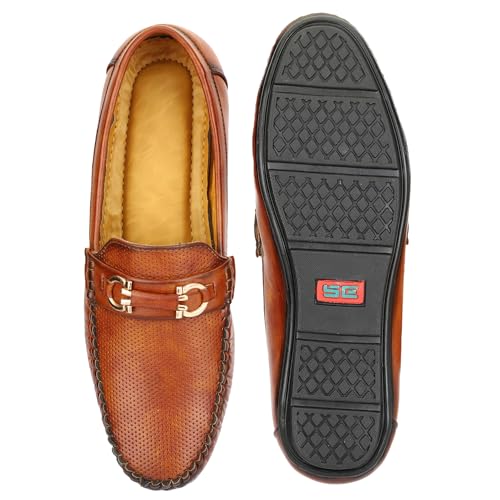 Image of Men's Loafer for Men | Stylish & Comfortable with Soft Cushioned Insole | Hand-Stitched Design for Trendy Driving Shoes