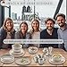 SÄNGER Rio Perlgrau|Kombiservice 6 Personen, Teller Set Kaffeebecher Pastaschale 30 tlg, Steingut Geschirr Set spülmaschinen- mikrowellen- kratzfest, Geschirrset aus Steingut, grau | VALUE COLLECTION