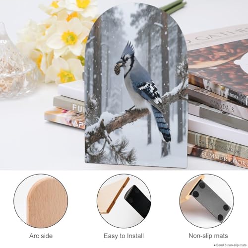 Sujetalibros para sujetar enciclopedias pesadas en estanterías modernas de madera 5