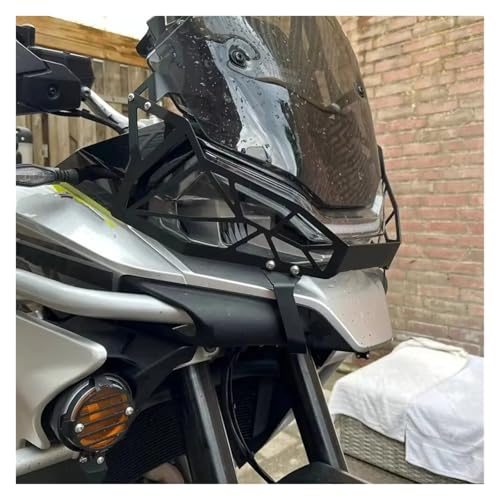 Protection phare CFMOTO 800MT finition argentée en métal robuste de qualité - 3
