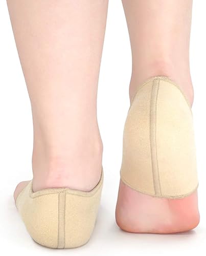 Miniatura 7 de SQHT Protectores de talón para talones agrietados, alivian el dolor de talón de fascitis plantar, espolón de talón, Aquiles (grande (para mujeres