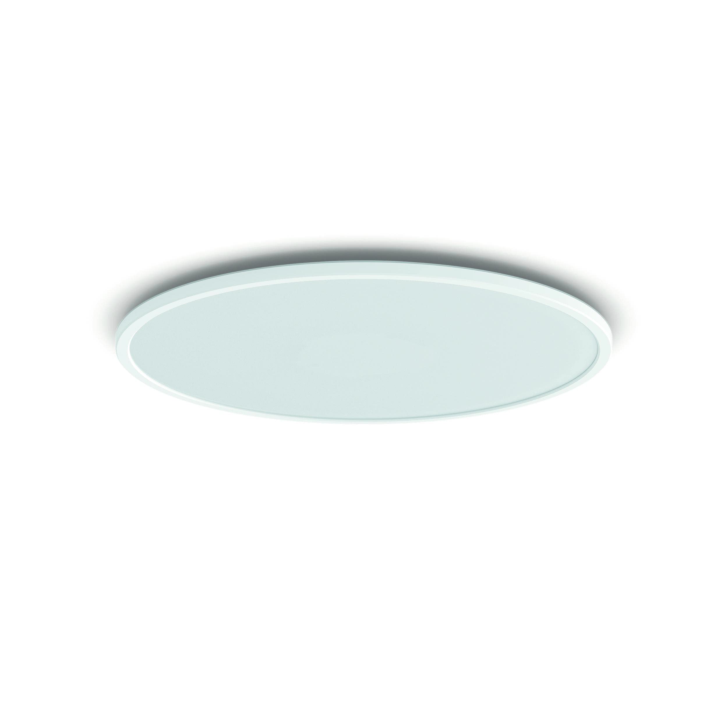 Plafonnier extérieur PHILIPS LED Superslim 15W [Blanc chaud - Blanc] Résistant à l'eau IP54, pour éclairage de jardin, patio et terrasse.