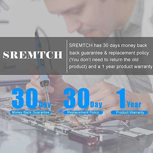 Electronics Soldering Iron Kit, 80W LCD Digital Soldering Gun with Adjustable Temperature Controlled and Fast Heating Ceramic Thermostatic Design, ON-Off Switch 20pcs Solder Kit and Welding Tool
