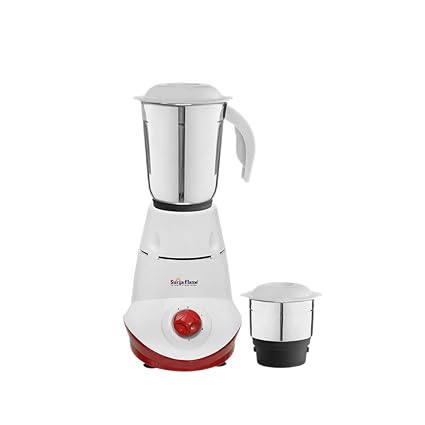 Surya Flame Speed 550-Watt Mixer Grinder with 2 Stainless Steel Jars (White)