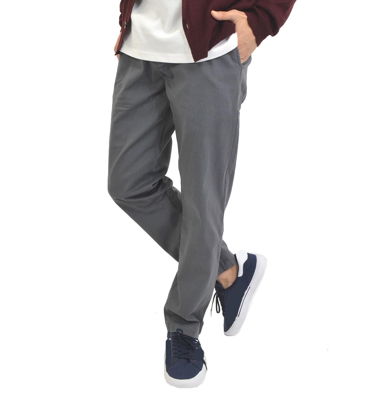 Amazon | パンツ メンズ チノパン ストレッチ ストレッチパンツ 綿パン