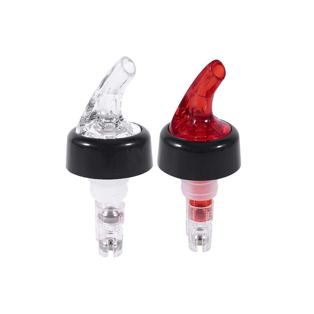 Omabeta White 30Ml Universal Plastic Measured Liquor Spirit Pourer Free Flow Wine Bottle Pour Spout Stopper Transparent For Wine Syrups Oils(White)