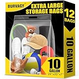 BURVAGY 10 Gallon Extra Large Bags for Storage, 24