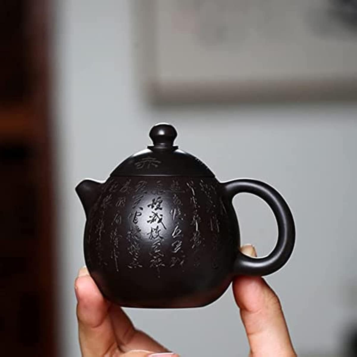 Ceramiczny mini zestaw do herbaty Gungfu 110 ml Klasyczny fioletowy czajniczek Surowa ruda Czarny błoto Smocze jajko Czajnik odpowiedni do podróży, domu, na zewnątrz i do biura