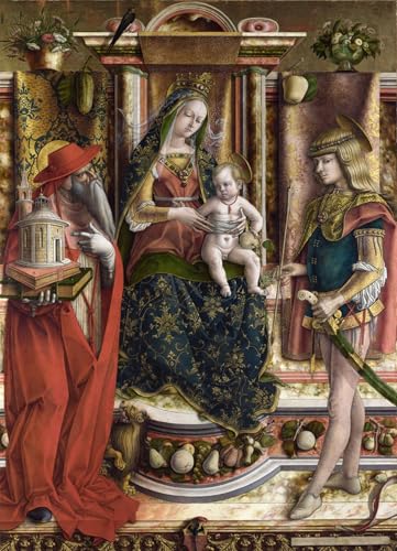 Pintura murales decor Crivelli Carlo para comedor lienzo de la Virgen de la golondrina