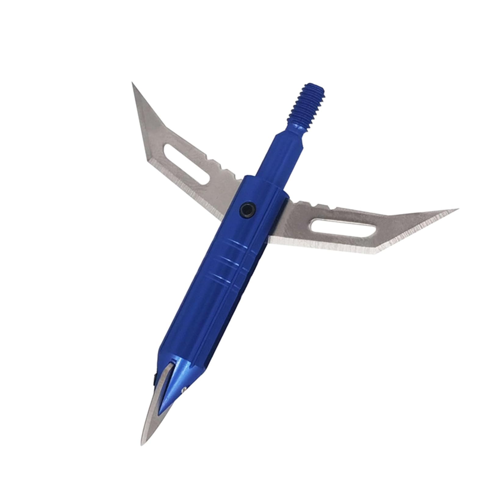 Generic 1Dozen Archery Hunting Broadheads 100 Grain Compound Bow Crossbow Arrowheads, Recurve Bow Arrow Point, Blue