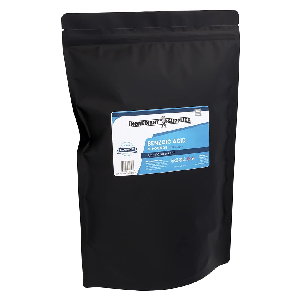 Benzoic Acid, 5 Pound - USP Food and Pharmaceutical Grade - Highest Purity