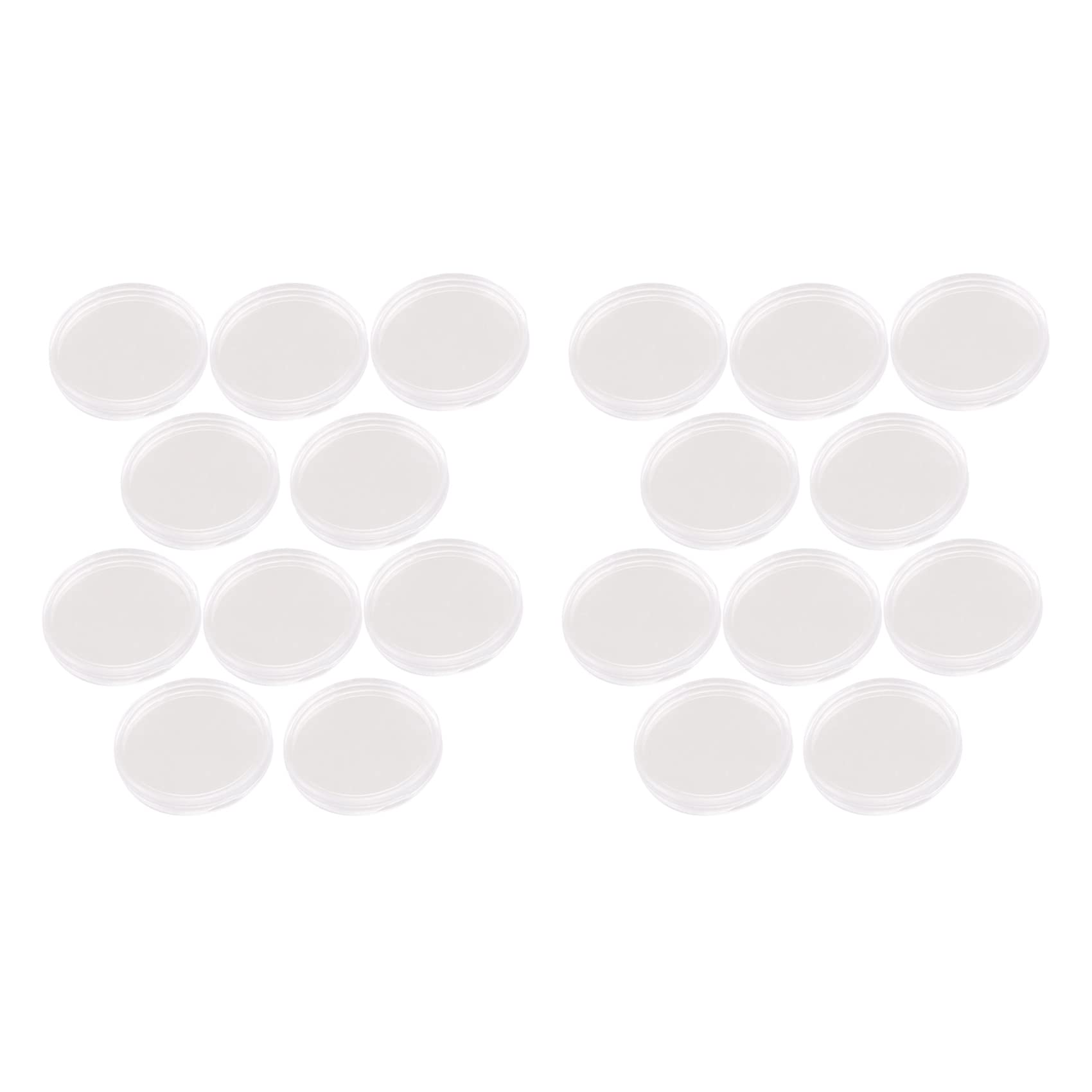 Hndhbfgrt 20 Pcs Small Round Transparent Plastic Coin Capsules Box 30mm
