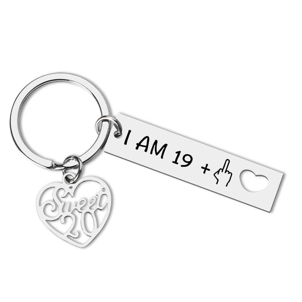 Porte-clés Anniversaire "Adolescence Terminée" – 20 Ans, Acier Inoxydable, Cadeau Humoristique