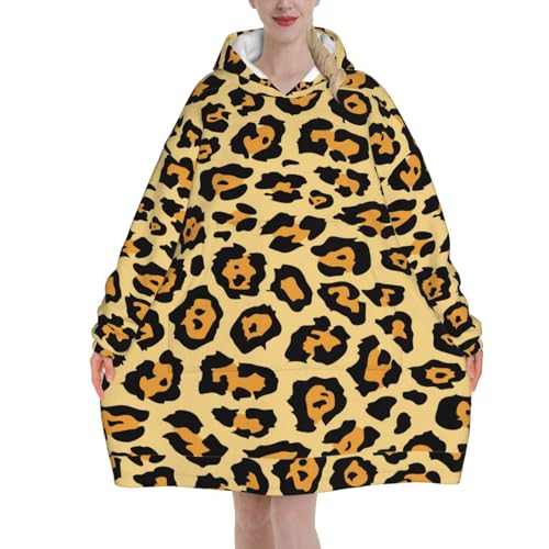 Sweat à capuche léopard style couverture pour vos soirées cocooning
