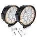 AUTOSAVER88 5D LED Pods Light Bar, Round 4" 60W 6000LM Flood Off Road Super Bright Waterproof 4X4 Driving Running Lights with Amber Fog Light Circle, 2 Year Warranty