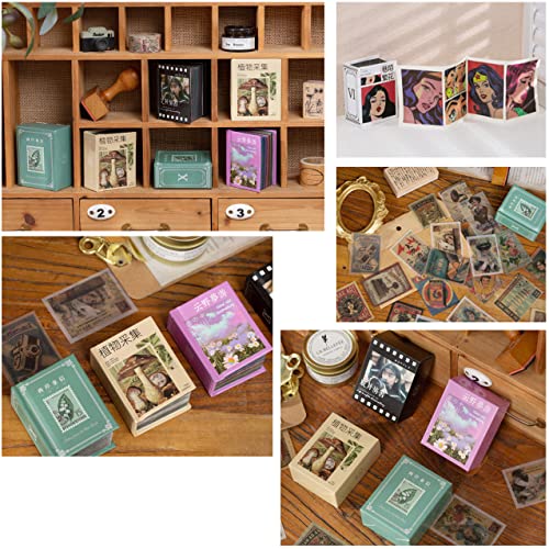 Huralona 400 Sheets Scrapbooking Material Paper Vintage Bullet Journaling Paper Collection Diy Decorative Craft Paper Journal Embellishment Supplies (Plants) #TOP4