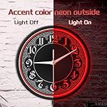 12-Inch Retro Red LED Neon Clock