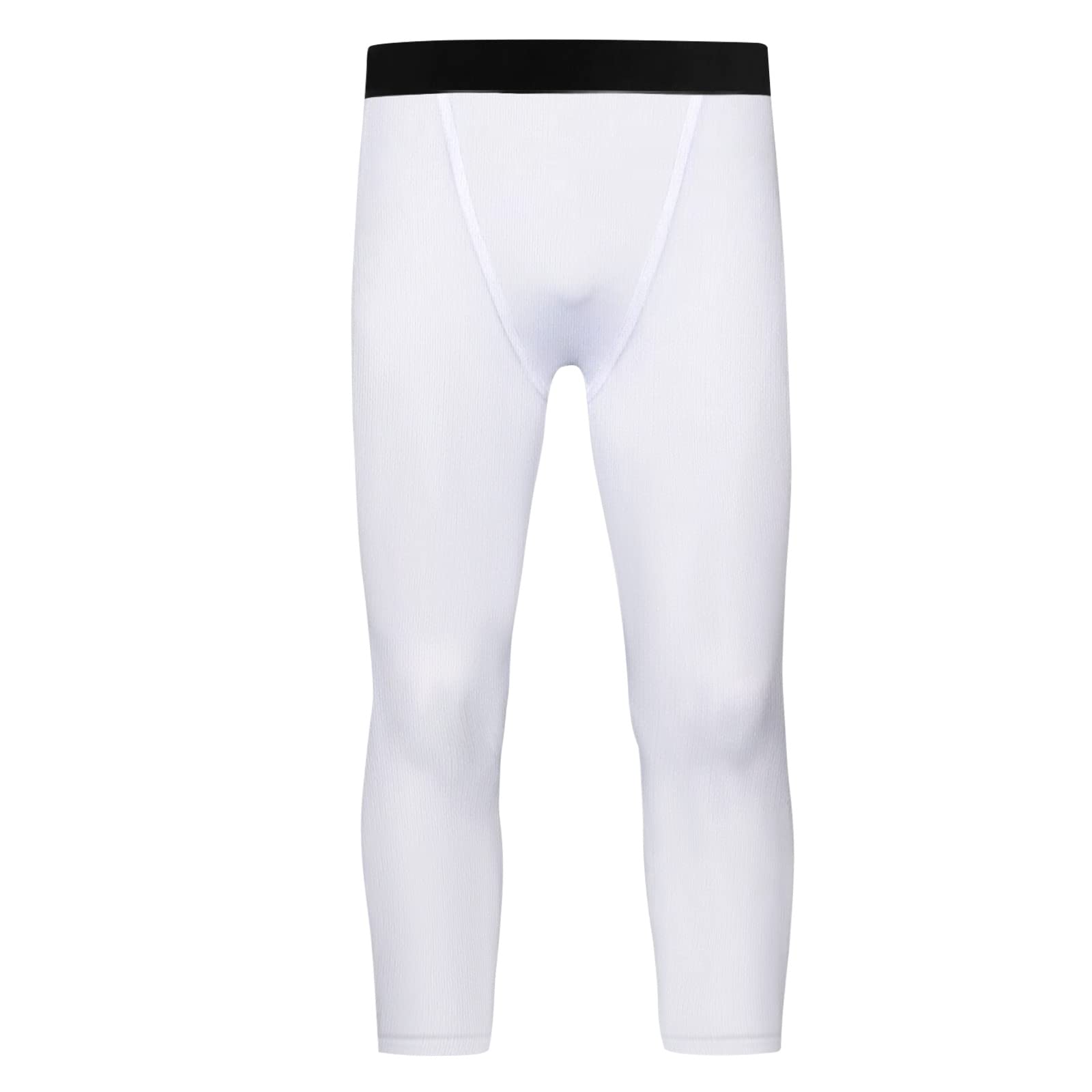 Leggings de compresión Juvenil para niños 3/4 Medias Base Layer Sport Running Capris Pantalones para niños para Entrenamiento