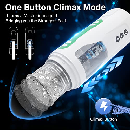 Automatic Male Masturbator Cunhua 7 Powerful Thrusting Rotating Modes, With 3D Realistic Textured,Male Masturbators Cup Sex Toy, Male Adult Sex Toys For Men(White) #TOP1