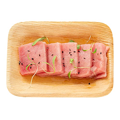 Image of Restaurantware Midori 6.3 x 4.7 Inch Square Palm Plates 100 Microwavable Palm Leaf Plates - Freezable Sustainable Areca Palm Leaf Plates Oven-Ready For Hot & Cold Foods