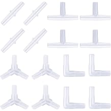 Pawfly Aquarium Airline Tubing Connectors Plastic Inline Valve, Fish Tank Air Pump Connector, 40-Piece