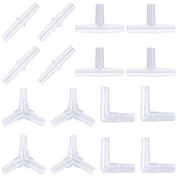 Pawfly Aquarium Airline Tubing Connectors Plastic Inline Valve, 40-Piece