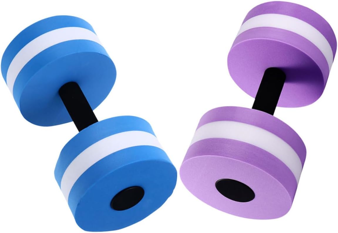 Mikinona 2Pcs Aqua Aerobics Dumbbells Lightweight Eva Water Resistance Hand Weights for Pool Exercises for Water Sports and Aquatic Fitness Activities Enhance Stability